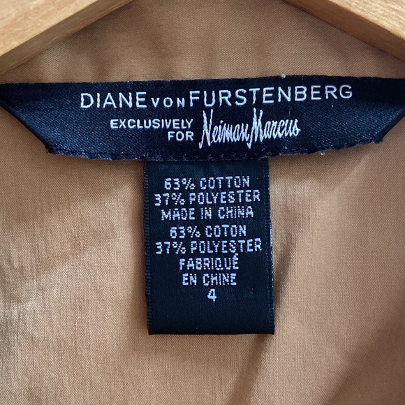 Diane Von Furstenberg $525 for NEIMAN Marcus size 4 or small Khaki DRESS - Picture 4 of 10